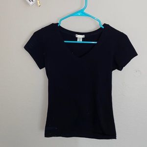 Women’s black v-neck